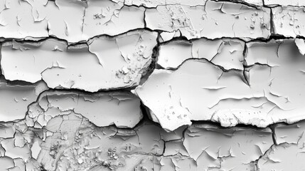 Cracked paint texture, weathered surface, monochrome detail, background for design