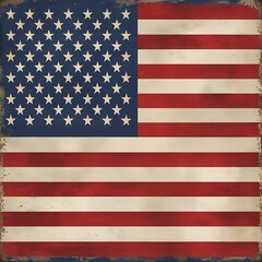 Obraz premium American flag abstract grunge background. 4th of July, American Independence Day. United States national flag abstract geometric vector banner