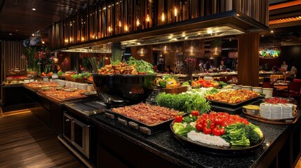 Obraz premium Traditional Moo Kra Ta Grill Dining Experience