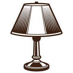 Desk lamp line icon vector lamp illustration 