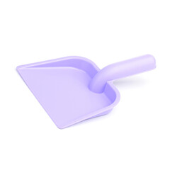Purple plastic dustpan for cleaning