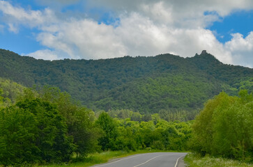 M3 highway between Stepanavan and Spitak near Pushkin Pass in Bazum Mountains (Gargar, Lori...