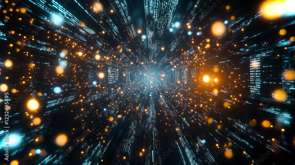Poster dynamic visual representation of ai technologies in vibrant 4k resolution