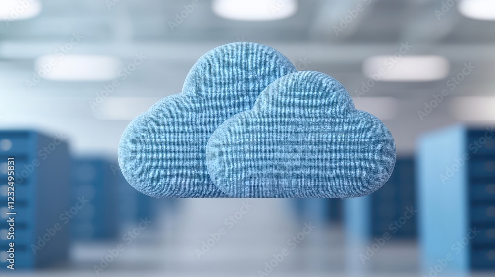 Aufkleber blue textured clouds floating above data storage environment