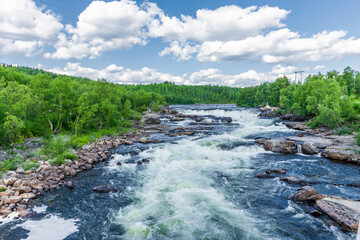 Skoltefossen Wasserfall in Nordnorwegen