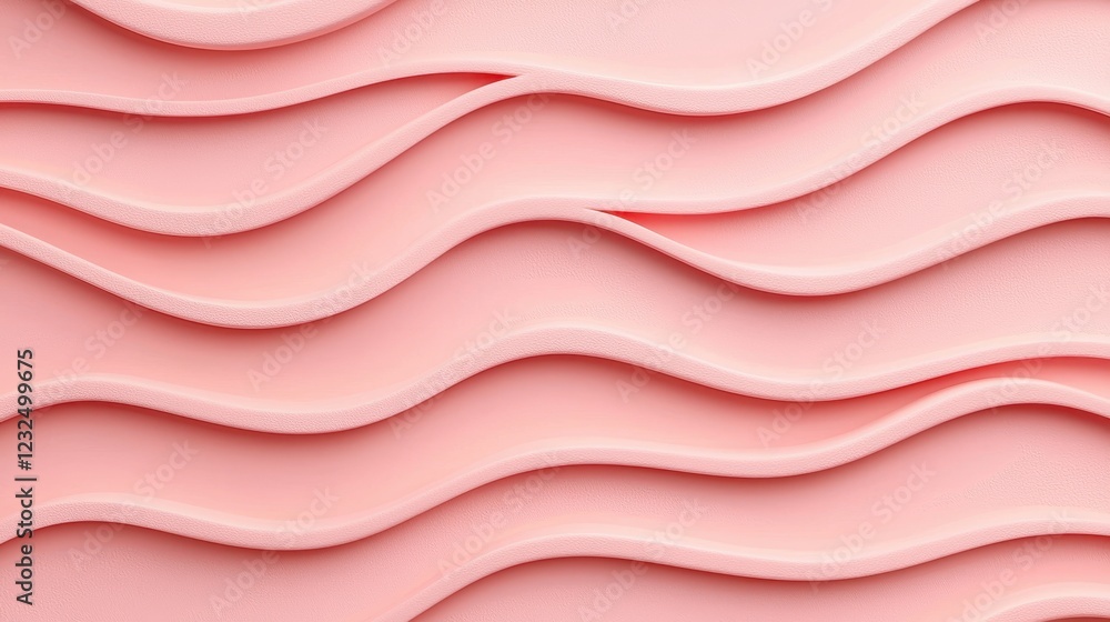 Poster soft pink waves pattern for abstract backgrounds and textures
