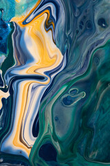 abstract watercolors background blue gold