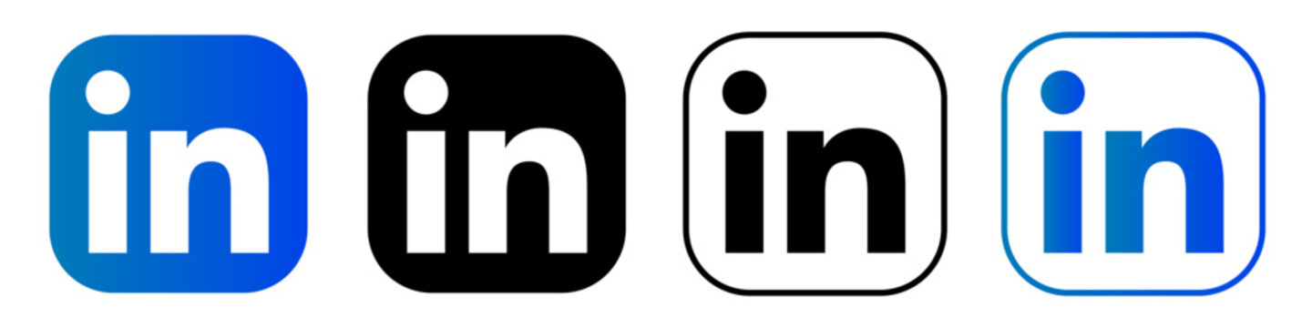 Logotipo vectorial de linkedin. Icono vectorial de linkedin. Editorial de linkedin	