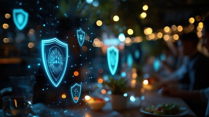 Enhancing cybersecurity strategies networking events digital content urban environment close-up view technology insight