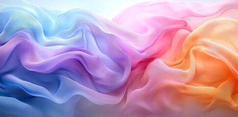 Obraz premium A slow-motion video captures a breezy curtain amidst a pastel dawn sky