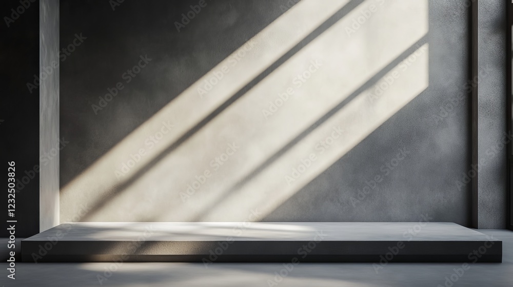 Poster showcase your product on a stylish gray backdrop with realistic shadows and window lighting, enhanci