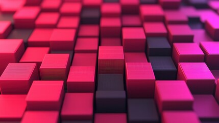 Abstract Colorful Background with Geometric Blocks and Texture Depth