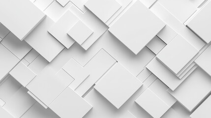 White 3D shapes overlap on a bright background. The rhomb-shaped decorations give the design a textured look.