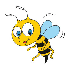 Vector illustration a bee smiling