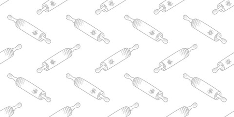 Kitchen utensils seamless pattern background. kitchen set seamless pattern background. hand drawn doodle of kitchen set pattern background. Doodle illustrations of cooking utensils.