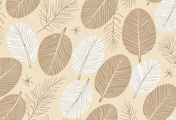 Beige Cream White Line Art, Symmetrical Organic Pattern, Evenly Spaced Shapes, Detailed Design, Simple Graphic, Minimalist Art, Elegant Line Design, Organic Style.

