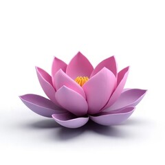 Lotus flower representing mindfulness and inner peace isolated on white background perfect for mindful workspace design