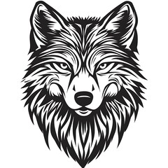Fototapeta premium Graphic wolf head portrait