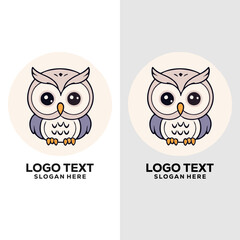 Owl icon vector in modern flat style for web