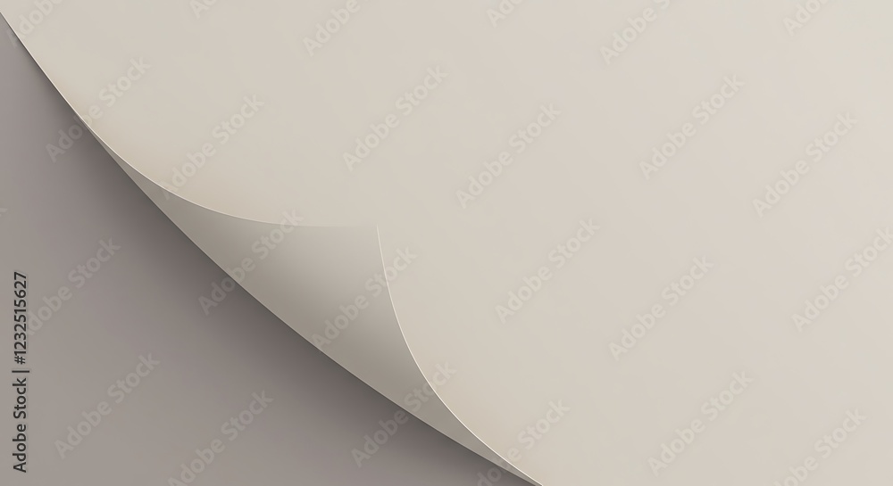 Poster generative ai beige paper curl: abstract minimalist texture