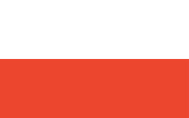 Naklejka premium The National flag of Poland. Bicolor Poland flag