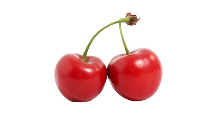 Fresh Cherries Isolated on White Background