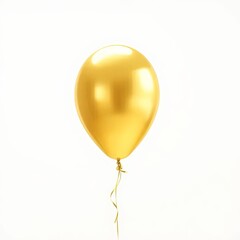 gold balloon isolated on white background