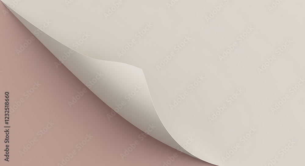 Poster elegant minimalist paper curl background design