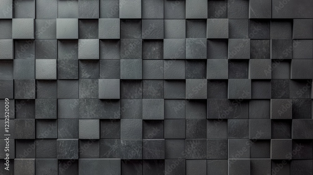 Poster black geometric abstract background. minimal dark gray polygon pattern with different geometric shap