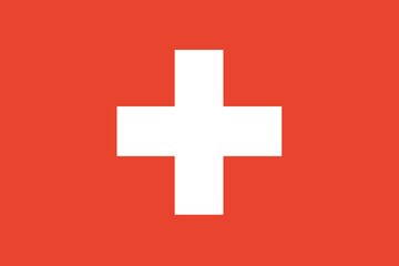Switzerland National Flag. Flag of Switzerland. Swiss Flag