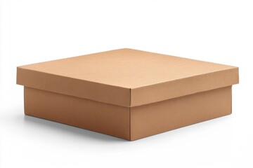 Cardboard box transportation solutions for gifts and moving supplies, showcasing an isolated brown carton ideal for packing various items securely and efficiently