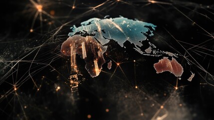 Global Network Connections: A Digital World Map