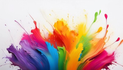 colorful paint splashes
