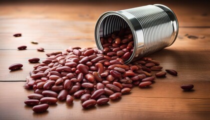 beans in a wooden spoon