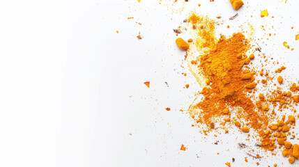 turmeric isolated on white background