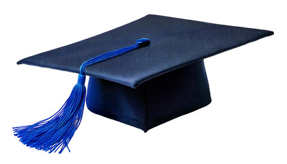 png graduation cap with blue tassel : generative ai