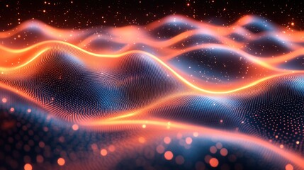 Obraz premium Abstract glowing wave background.