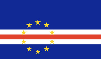 Flag of Cape Verde. Cabo Verde national banner
