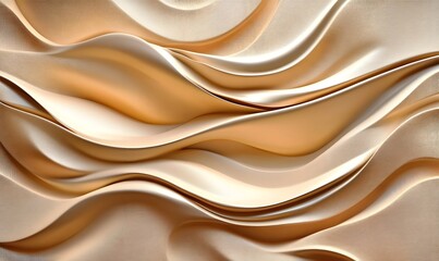 Beige fabric waves, abstract background texture, interior design