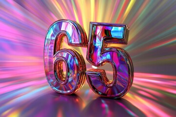 Shiny Silver Balloons for 65th Birthday Celebration