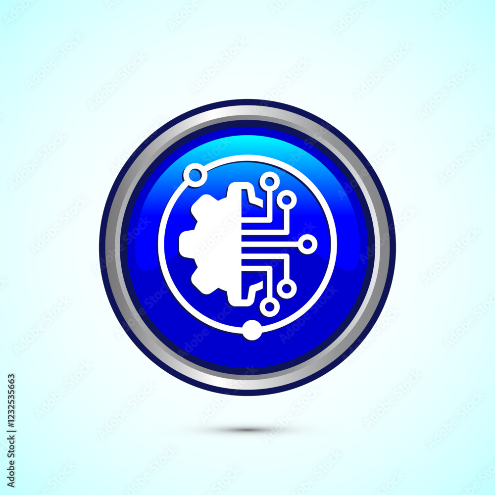 Poster digital transformation icon. digitalization sign suitable for mobile apps, and web designs, blue col