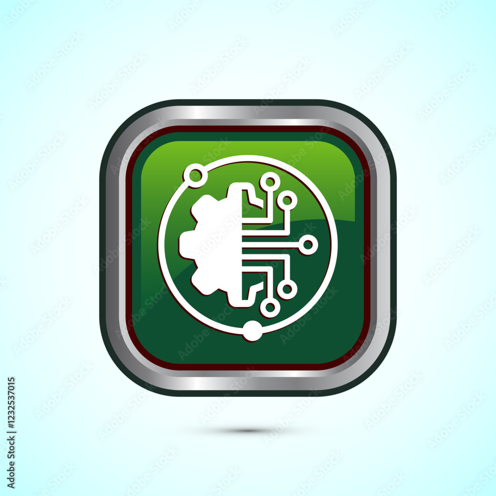 Poster digital transformation icon. digitalization sign suitable for mobile apps, and web designs, green co