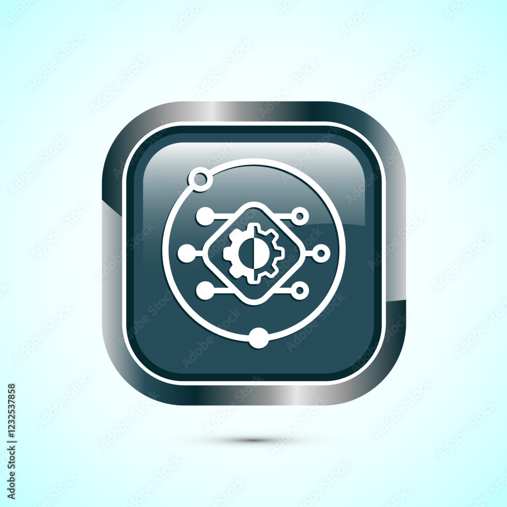 Poster digital transformation icon. digitalization sign suitable for mobile apps, and web designs, gray col