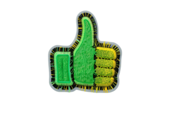 thumb up like symbol isolated on transparent background.