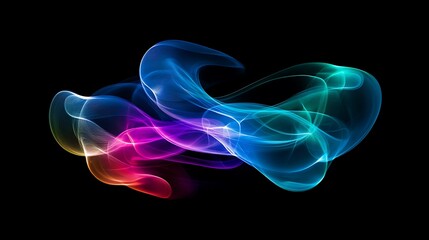 Obraz premium Abstract Rainbow Smoke Design for Background Use