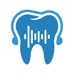 Obraz premium dental music icon logo design abstract vector