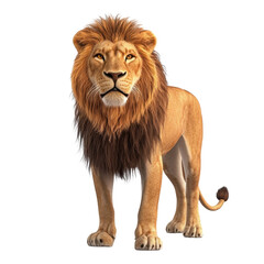 Obraz premium Majestic Lion with Powerful Mane Standing Proudly in Natural Pose
