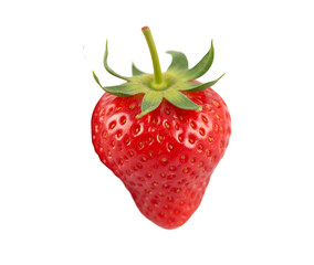 Fresh and Juicy Strawberries on White Background"