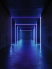 Fototapeta premium Neon Tunnel Path