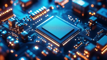 Obraz premium Engineers are refining the doping process to enhance transistor performance.